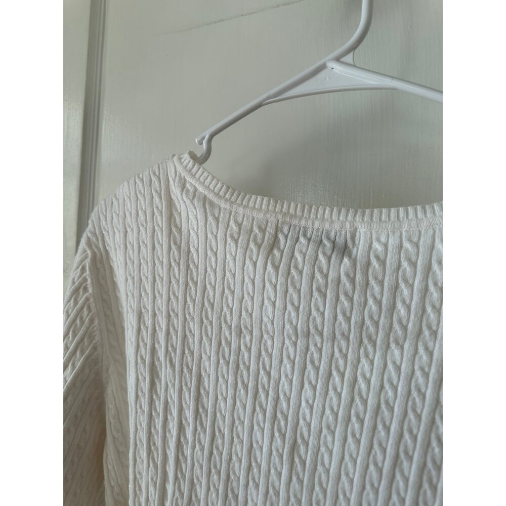 Chadwick’s women’s size x-large white v-neck sweater - Picture 8 of 9